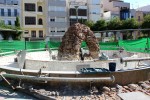 Obras de reparación de la fuente de la Mera